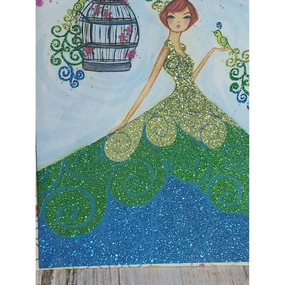 VHTF Bella Pilar Glitter Peacock Dress Happy Birthday Rare NEW! Papyrus